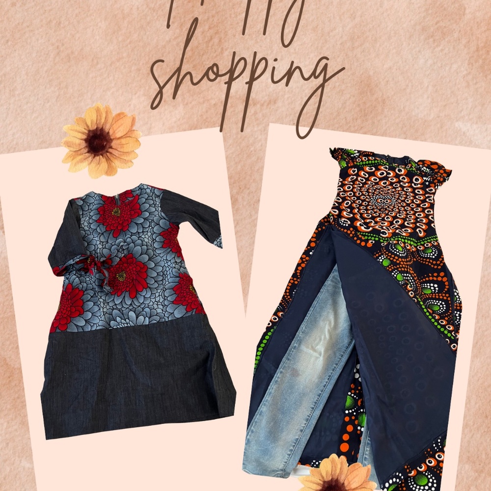 Stunning Patterned Dress pair with Classic Denim Jeans